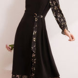 Elegant retro spliced floral dress - liwisi