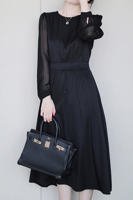 Elegant Fitted A-Line Dress - liwisi