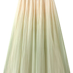 Elegant Gradient Pleated Midi Skirt - liwisi