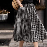 Casual Loose Elastic Waist Lantern Skirt - liwisi