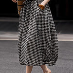 Casual Loose Elastic Waist Lantern Skirt - liwisi