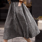 Casual Loose Elastic Waist Lantern Skirt - liwisi