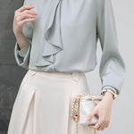 Elegant Commuter Bow Tie Shirt - liwisi