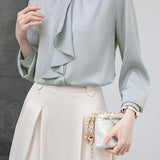Elegant Commuter Bow Tie Shirt - liwisi