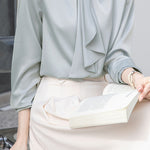 Elegant Commuter Bow Tie Shirt - liwisi