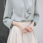 Elegant Commuter Bow Tie Shirt - liwisi