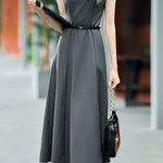 Elegant Vintage Bow A-line Dress - liwisi