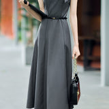 Elegant Vintage Bow A-line Dress - liwisi