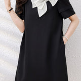 Fashion Minimalist Bow Dress - liwisi