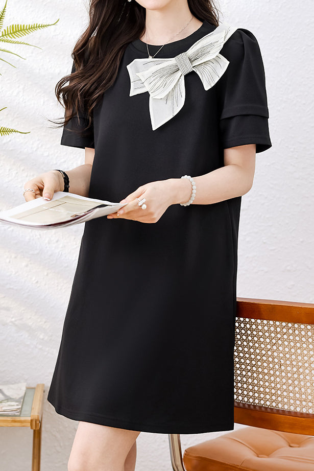Fashion Minimalist Bow Dress - liwisi