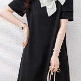 Fashion Minimalist Bow Dress - liwisi