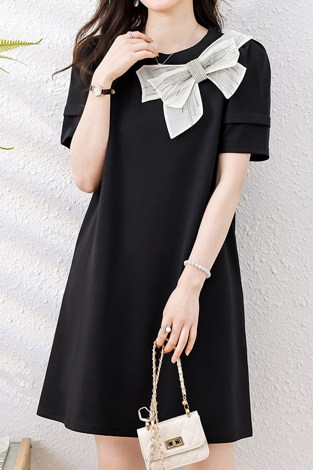 Fashion Minimalist Bow Dress - liwisi