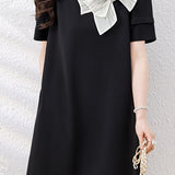 Fashion Minimalist Bow Dress - liwisi