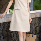 Elegant Textured Pearl Dress - liwisi