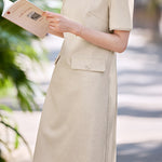Elegant Textured Pearl Dress - liwisi