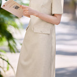Elegant Textured Pearl Dress - liwisi