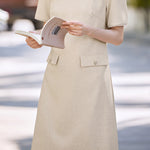 Elegant Textured Pearl Dress - liwisi