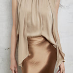 Elegant Vintage Stand Collar Sleeveless Top - liwisi