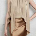 Elegant Vintage Stand Collar Sleeveless Top - liwisi