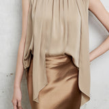 Elegant Vintage Stand Collar Sleeveless Top - liwisi
