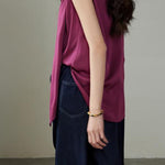 Elegant Vintage Stand Collar Sleeveless Top - liwisi