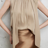 Elegant Vintage Stand Collar Sleeveless Top - liwisi