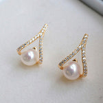 Elegant Luxe Pearl Stud Earrings - liwisi