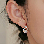 Elegant Luxe Pearl Stud Earrings - liwisi