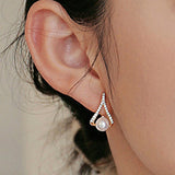 Elegant Luxe Pearl Stud Earrings - liwisi