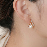 Elegant Luxe Pearl Stud Earrings - liwisi