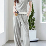 Fashionable Casual Fake Two-Piece Set