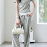 Fashionable Casual Fake Two-Piece Set