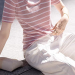 Striped Fake Two-Piece Knit T-Shirt - liwisi