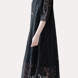 Versatile Loose-Fit Lace Dress