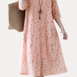 Versatile Loose-Fit Lace Dress