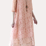 Versatile Loose-Fit Lace Dress
