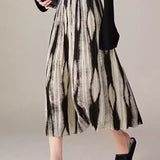 Casual Versatile Printed Midi Skirt
