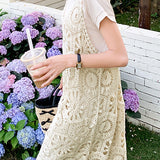 Vacation-Style Versatile Lace Cover-Up Two-Piece Set