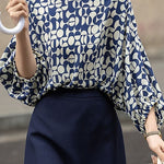 Fashionable casual printed shirt - liwisi