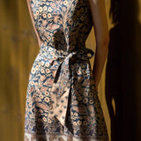 Vintage temperament printed dress