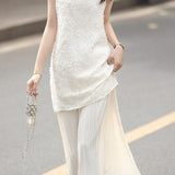 Elegant three-dimensional cut-out spliced dress - liwisi