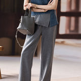 Casual denim spliced suit - liwisi