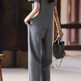 Casual denim spliced suit - liwisi