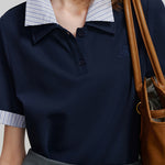 Color-block polo shirt - liwisi