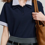 Color-block polo shirt - liwisi