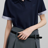 Color-block polo shirt - liwisi