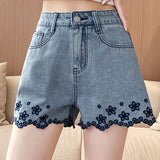Fashion Casual Embroidered Shorts