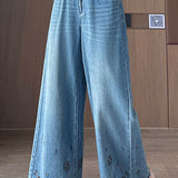 Fashion Casual Cropped Denim Pants