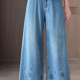 Fashion Casual Cropped Denim Pants