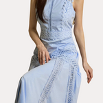 Exquisite Elegant Lace Spliced Sleeveless Camisole Dress - liwisi